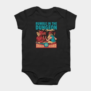 Dragon Arm Wrestling Wizard Baby Bodysuit